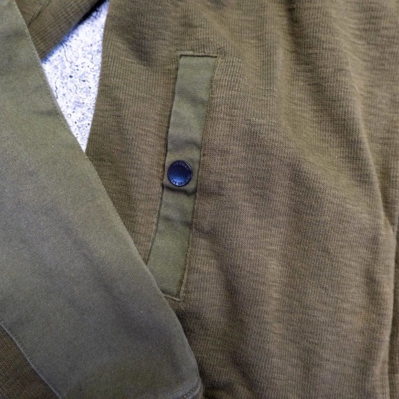 Ben Sherman Mens Jacket Size M Green Knit Nylon & Cotton Bomber Style Jacket - Picture 4 of 14